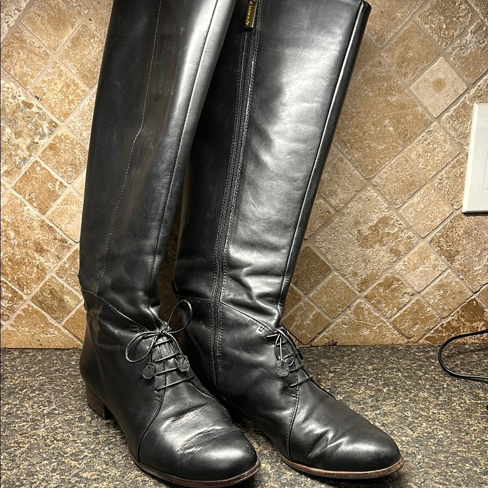 Louise et Cie Tall Lace up Black Boots